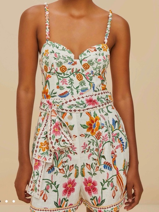 FARM Rio Pants - NWT Farm Rio White Floral Romper